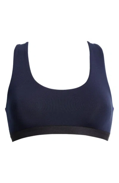 Meundies Print Bralette In Dark Sapphire
