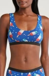 Meundies Print Bralette In Patriotic Pops