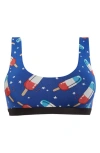 Meundies Print Bralette In Patriotic Pops