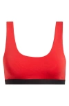 Meundies Print Bralette In Tomato