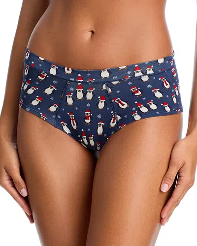 Meundies Ultramodal Feelfree Cheeky Brief In Blue