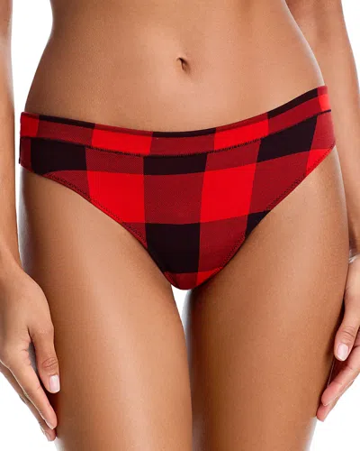 Meundies Ultramodal Feelfree Thong In Red
