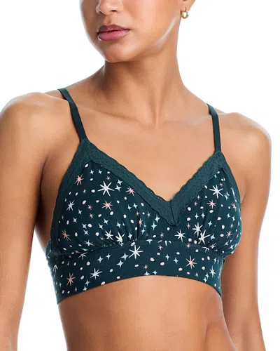 Meundies Ultramodal Lace Plunge Bralette In Green