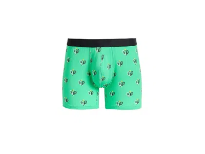 Meundies Ultramodaltm Core Boxer Briefs Men's Underwear Match Point: Sm, Elastane/modal/synthetic In Green