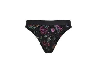 Meundies Ultramodaltm Core Pouch Front Thong Men's Underwear Confetti Sky: Sm In Black