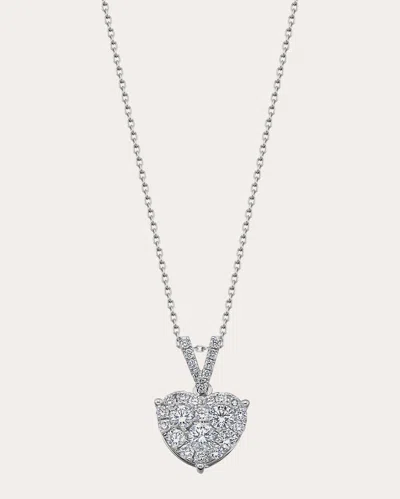 Mevaris Women's Heart Core V Pendant Necklace In Metallic