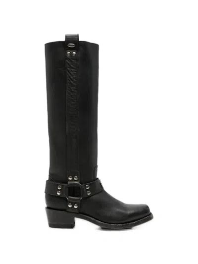 Mexicana Candela Leather Boots In Animal Print