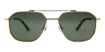 Mexx 6640 100 Men's Sunglasses Gold Size 56 In Green
