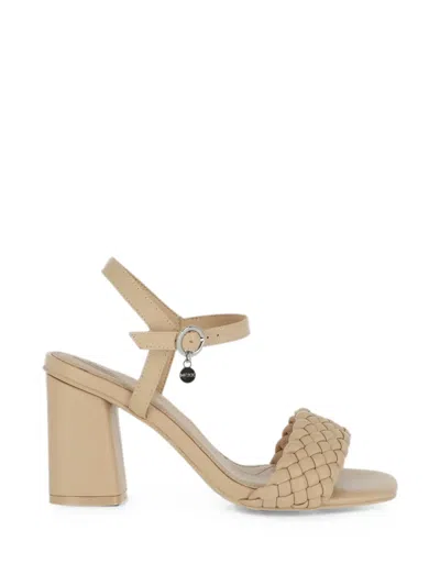 Mexx Braided Block-heel Sandals In Neutral