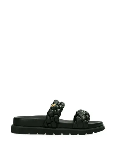 Mexx Braided-strap Platform Sandals In Green