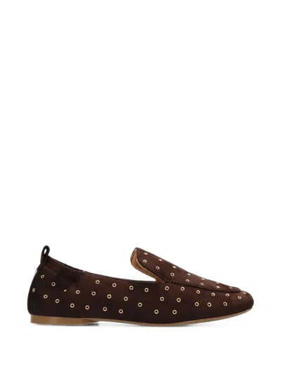 Mexx Eyelet-embellished Loafers In Brown