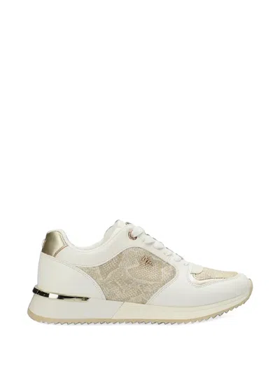 Mexx Fleur Ellen Snakeskin-effect Metallic-panel Sneakers In Multi