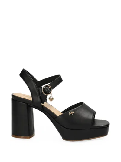 Mexx Heart-charm Platform Sandals In Blue