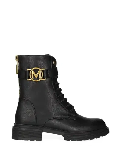 Mexx Kimberly Glad Logo-plaque Lace-up Ankle Boots In Multi