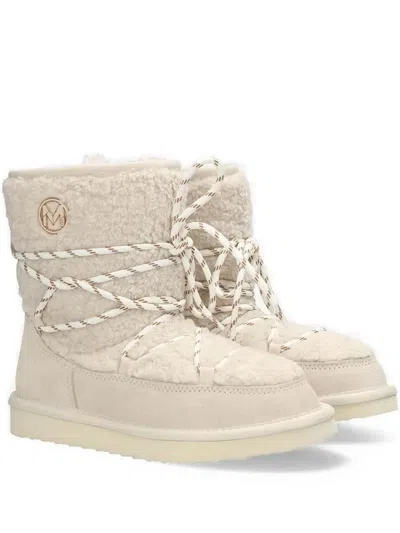 Mexx Lace-up Snow Boots In White