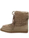 Mexx Lace-up Teddy Boots In Brown