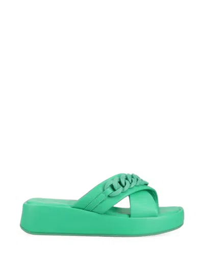 Mexx Lexi Chain-link Platform Slides In Green