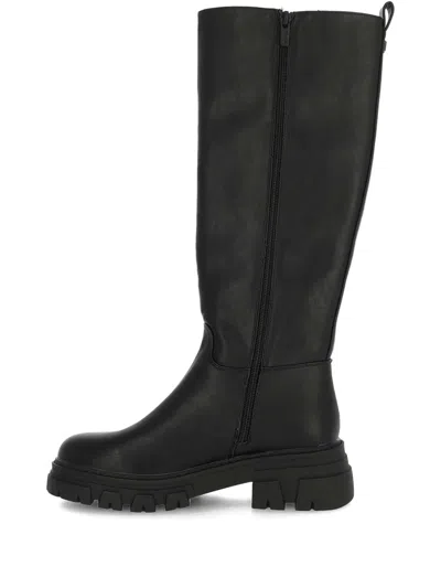 Mexx Logo-embossed Chunky-sole Boots In Black