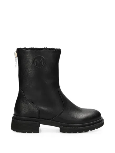 Mexx Logo-debossed Zip-fastening Boots In Black