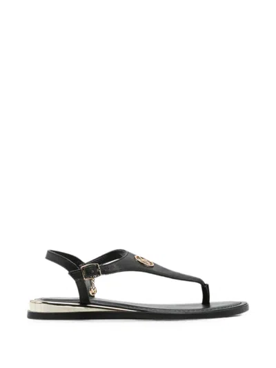 Mexx Logo-plaque Buckle-fastening Sandals In Black