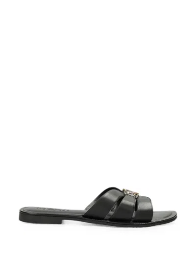 Mexx Logo-plaque Caged Sandals In Black