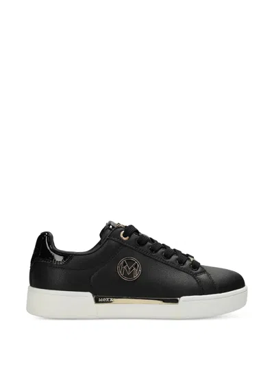 Mexx Logo-plaque Panelled Sneakers In Black