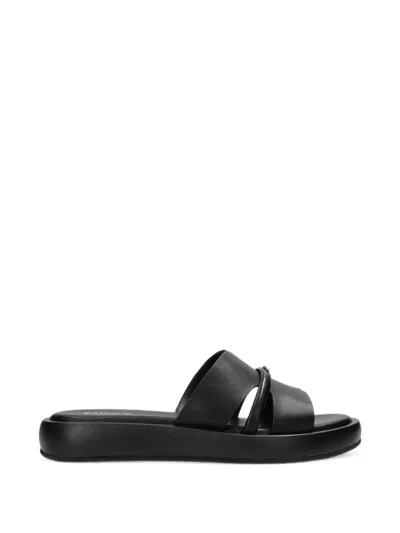 Mexx Lotus Ii Pacha Tubular-strap Slides In Black