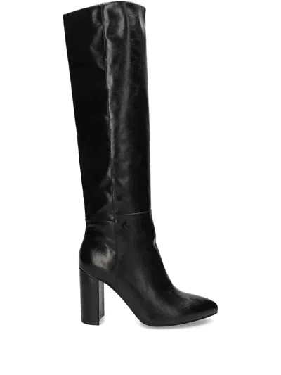 Mexx Point-toe Block-heel Boots In Black
