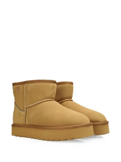 Mexx Suede Platform Boots In Neutral
