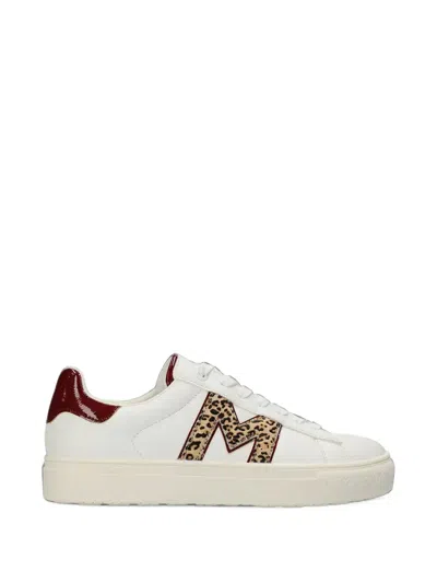 Mexx Tess Rio Leopard-print Logo Sneakers In White