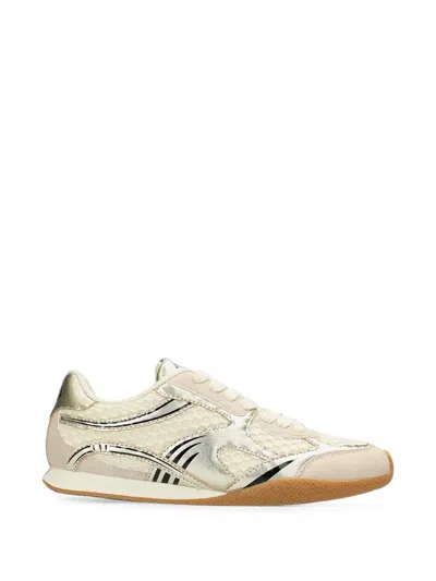 Mexx Tula Suzy Metallic-effect Mesh-panel Sneakers In 뉴트럴