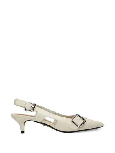 Mexx Tyra Suki Buckle-detail Slingback Pumps In White