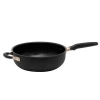 Meyer Accent Series Hard Anodized Nonstick Induction Chef Pan With Helper Handle, 4.5-quart, Matte Black In Matte Black