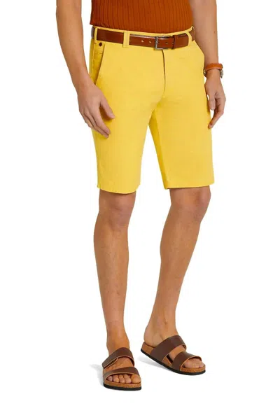 Meyer B-palma Organic Cotton Stretch Shorts In Canary In Yellow
