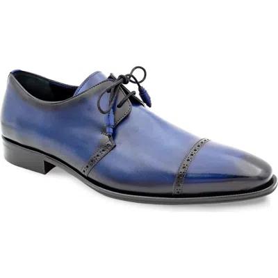 Mezlan 2-eyelet Cap Toe Leather Derby In Blue