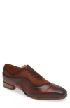 Mezlan Affari Cap Toe Wholecut Shoe In Cognac Rust/sport