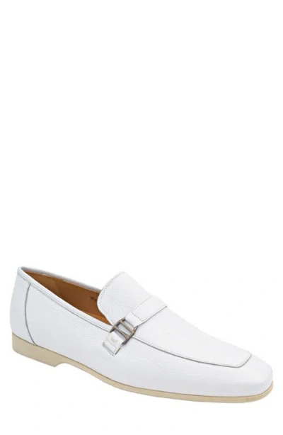 Mezlan Alarcon Apron Toe Loafer In White