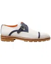 Mezlan Alari Perforated Leather Oxford In White