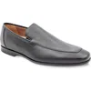 Mezlan Apron Toe Leather Loafer In Black