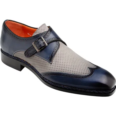 Mezlan Blanes Monk Strap Shoe In Gray