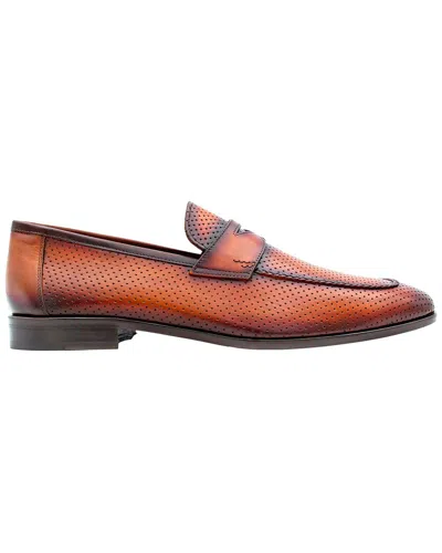 MEZLAN MEZLAN CUEVA PERFORATEDD LEATHER PENNY LOAFER