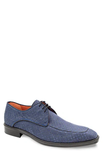 Mezlan Embossed Derby In Blue