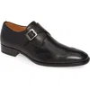 Mezlan Forest Single Monk Strap Wingtip Shoe In Black