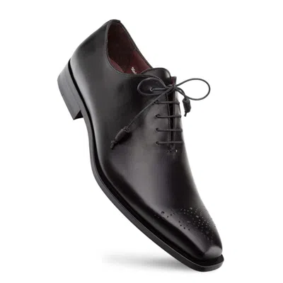 Pre-owned Mezlan Genuine Leather Dress Shoes Cupula Patina Whole Cut Oxford Black