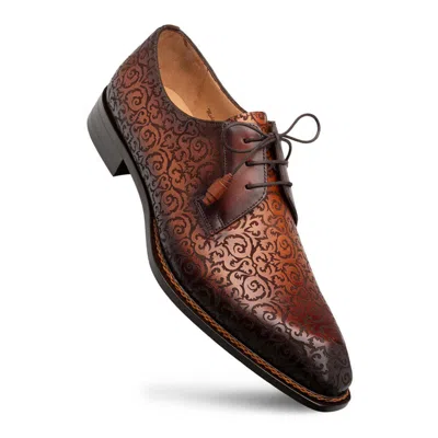 Pre-owned Mezlan Genuine Leather Dress Shoes Fashion Lace Up Oxford Lontani Brown