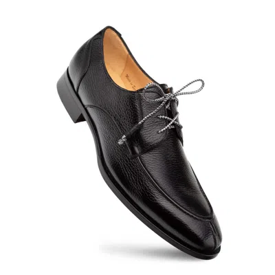 Pre-owned Mezlan Genuine Leather Dress Shoes Fratello Split Toe Deerskin Lace Up Black