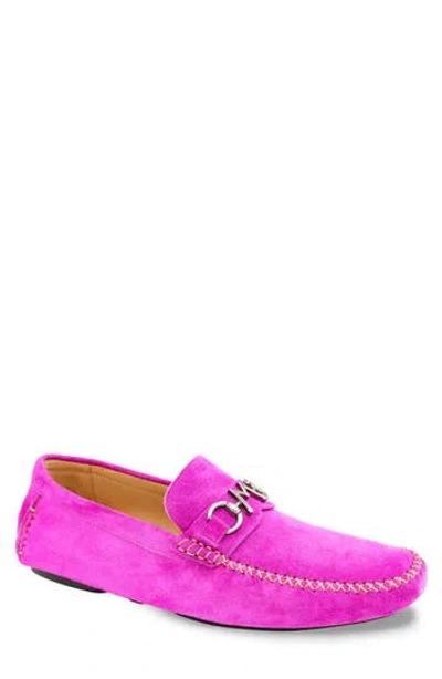 Mezlan Initial Bit Ornament Leather Loafer In Pink