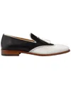 Mezlan Jucar Two-tone Tasseled Leather Slip-on In Black