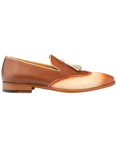 MEZLAN MEZLAN JUCAR TWO-TONE TASSELED LEATHER SLIP-ON