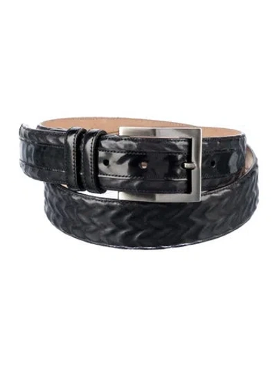 Pre-owned Mezlan Leather Belt In Black